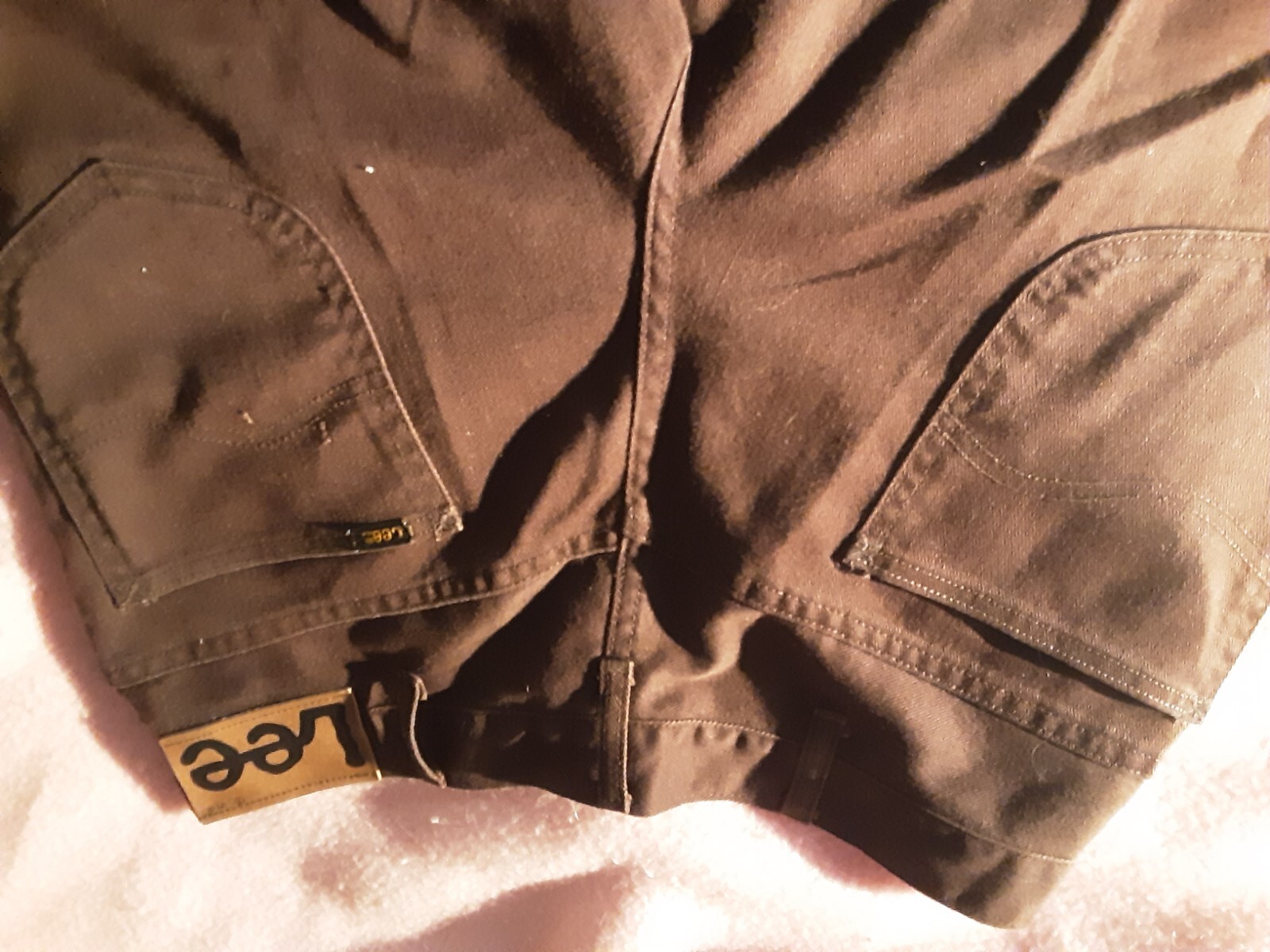 Lee Jeans, 32" x 29" petite, young adult, brown, vintage 80's, bootcut, M/F gallery