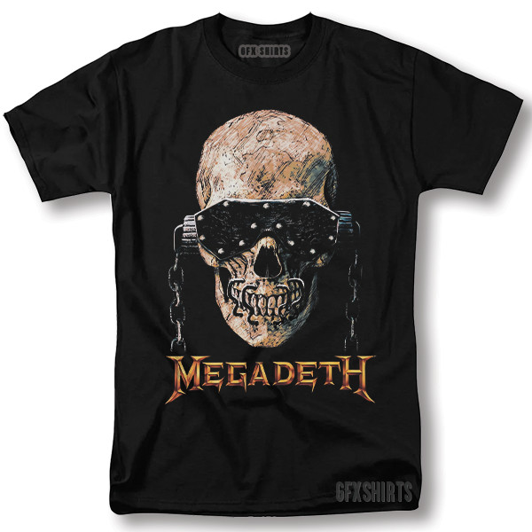 Megadeath Shirt Rock Concert Promo Tour Vintage Graphic Design T-Shirt