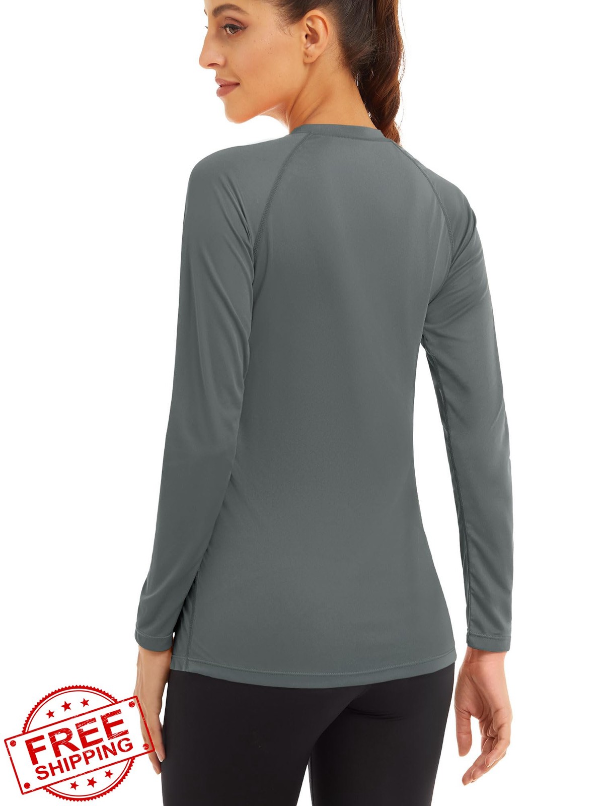 MAGCOMSEN Women's Sun Protection Long Sleeve Shirts UPF 50+ 2pk gallery