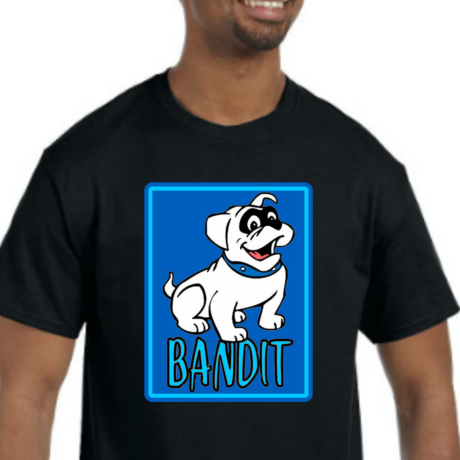 Bandit T-Shirt NEW *Pick your color & size* 80's 70's cartoon Jonny Quest Johnny gallery