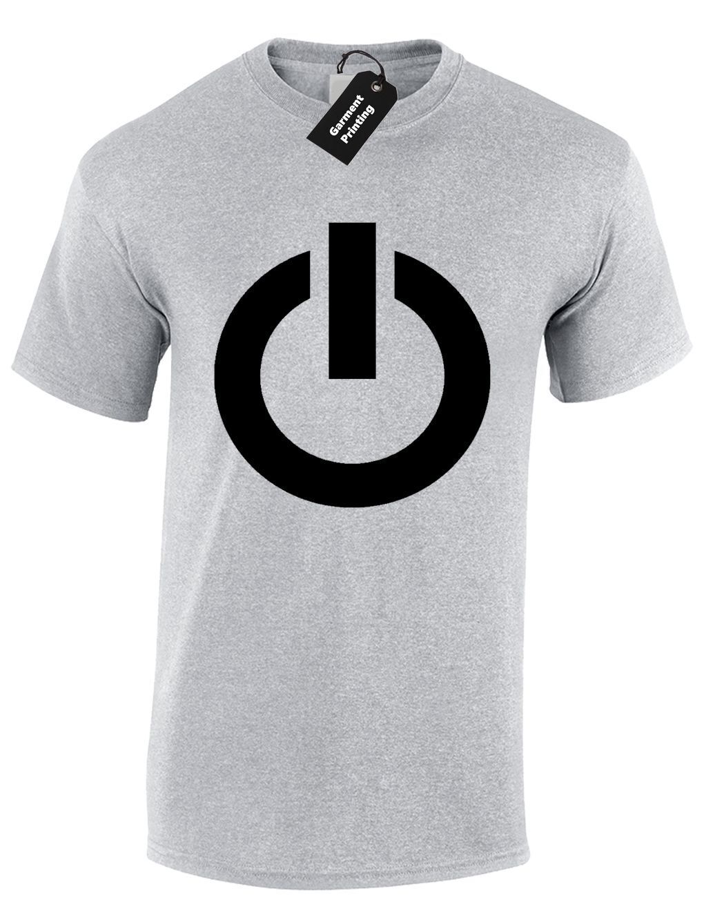 Power Sign Novelty Party On Off Workout Fitness New Unisex T-Shirt