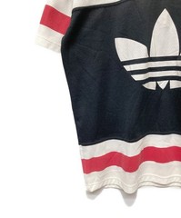 Authentic Adidas Short-sleeved Cut And Sew XXL Black/White/Red Men T1012 #2944
