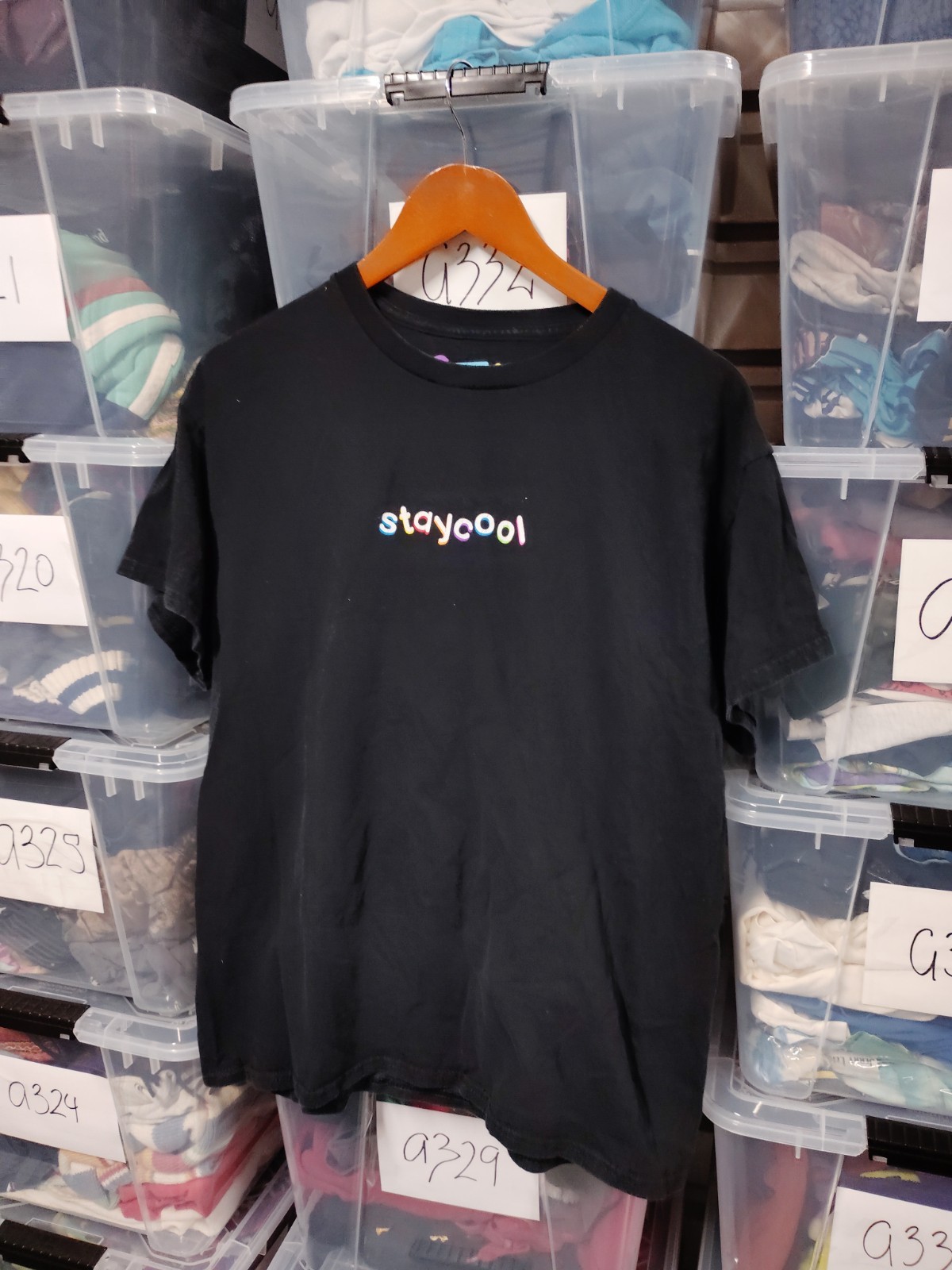 StayCool Streetwear Multi Color Logo Shirt Size Large Lignt Wear On Graphic A15 gallery