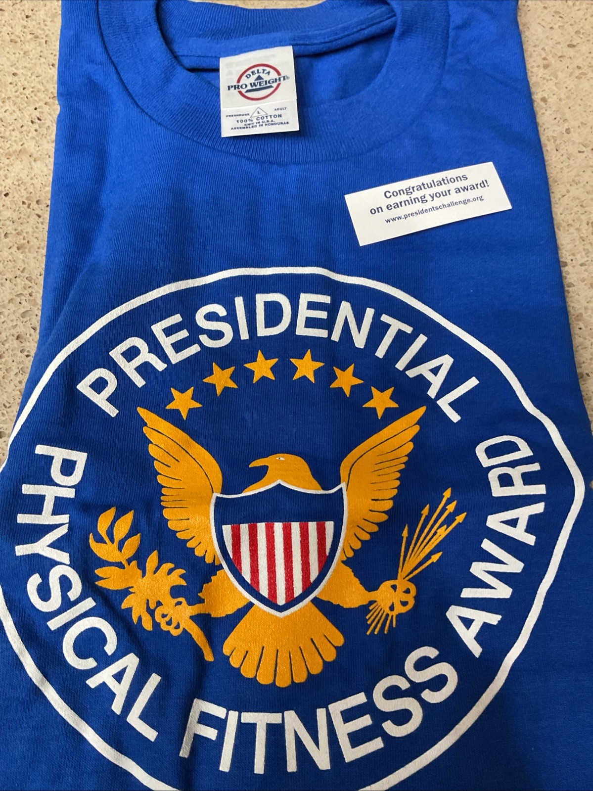 Presidential Physical Fitness Tshirt Blue Sz Large Delta Cotton Chest 44x30” New gallery