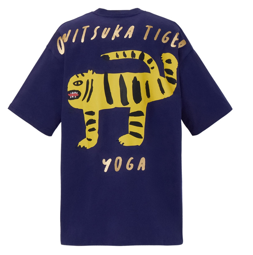 Onitsuka Tiger Oversized Graphic T-Shirt Unisex Lifestyle Tee Navy 2183B624-400 gallery