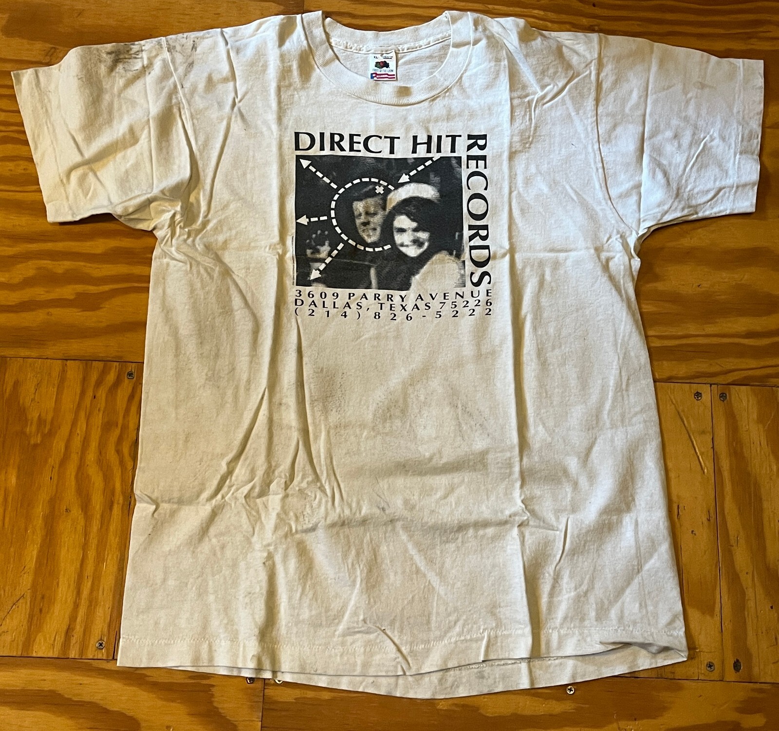 DIRECT HIT RECORDS T-SHIRT SIZE XL JFK JACKIE O HEADSHOTS RARE PUNK T-SHIRT SICK gallery
