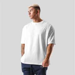 Men’s 230G Solid Color 100% Cotton Casual Sports Oversized Short Sleeve T-Shirt