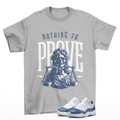 Proof Sneaker Shirt Grey to Match Jordan 11 Low Diffused Blue FV5104-104