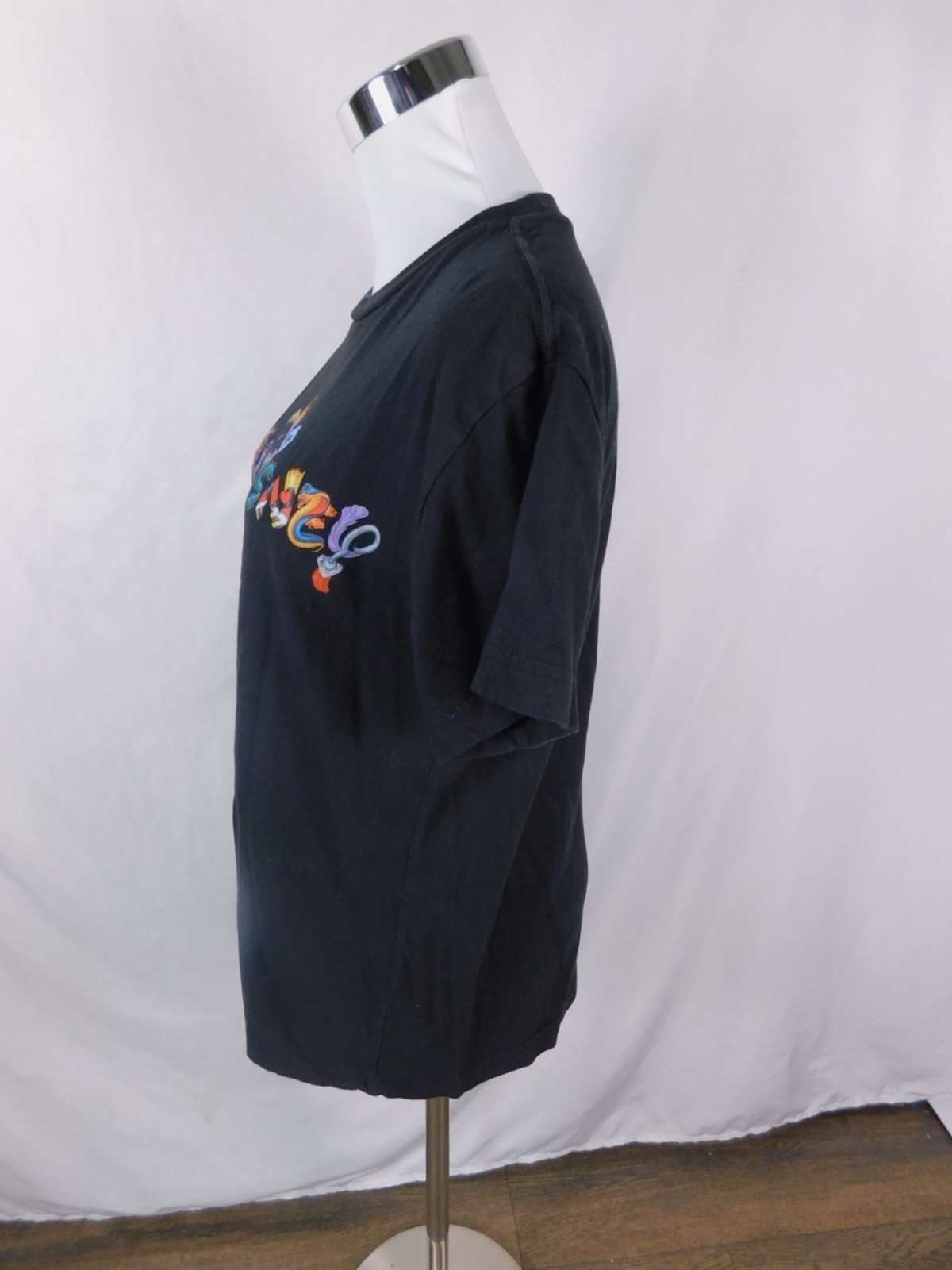 Walt Disney World Multicolor Logo Graphic T-Shirt S Black Cotton Unisex gallery