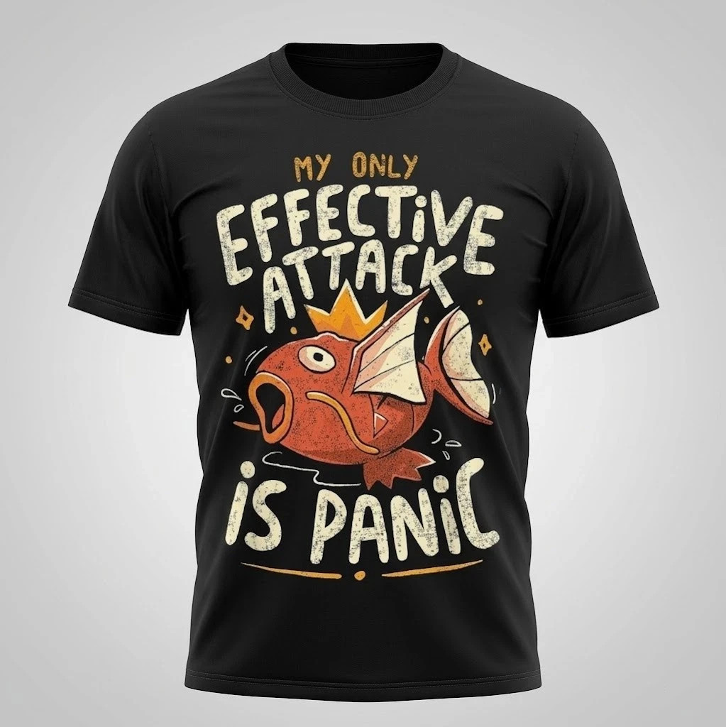 Funny Anime Fish T-Shirt Gamer Joke Meme Graphic Cotton Apparel Gift gallery