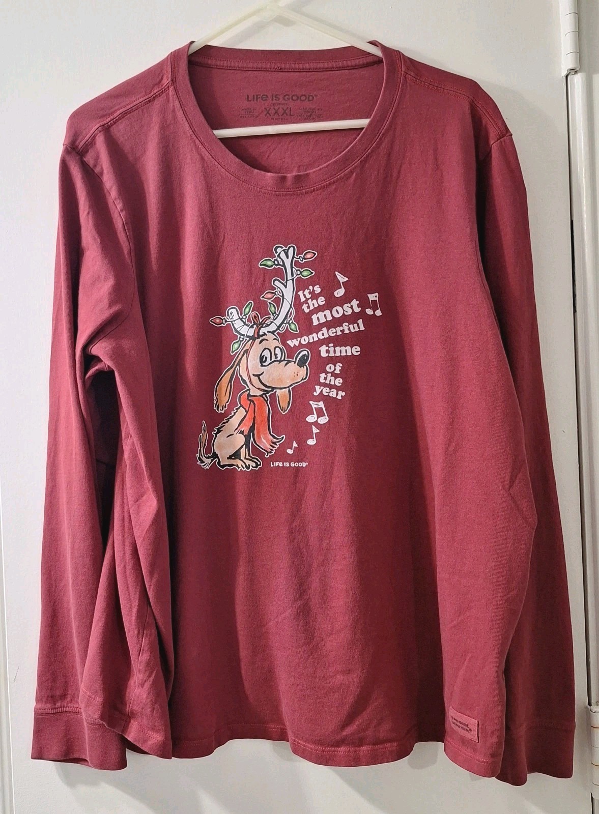 Life Is Good Grinch Max Long Sleeve T Shirt XXXL Most Wonderful Time Christmas gallery