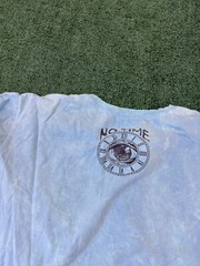 Vintage Y2K 2000s Hippie Boho Graphic Blue Tie Dye T Shirt Size XL Indie Tee