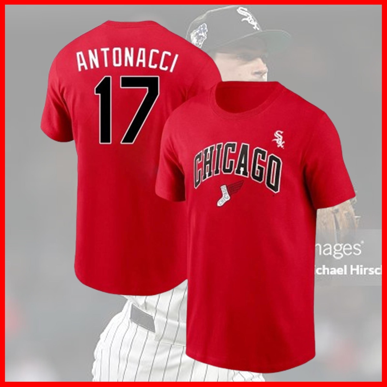 🔥 2026 Sam Antonacci #17 Chicago Baseball Team Name & Number Gifts For Fan gallery