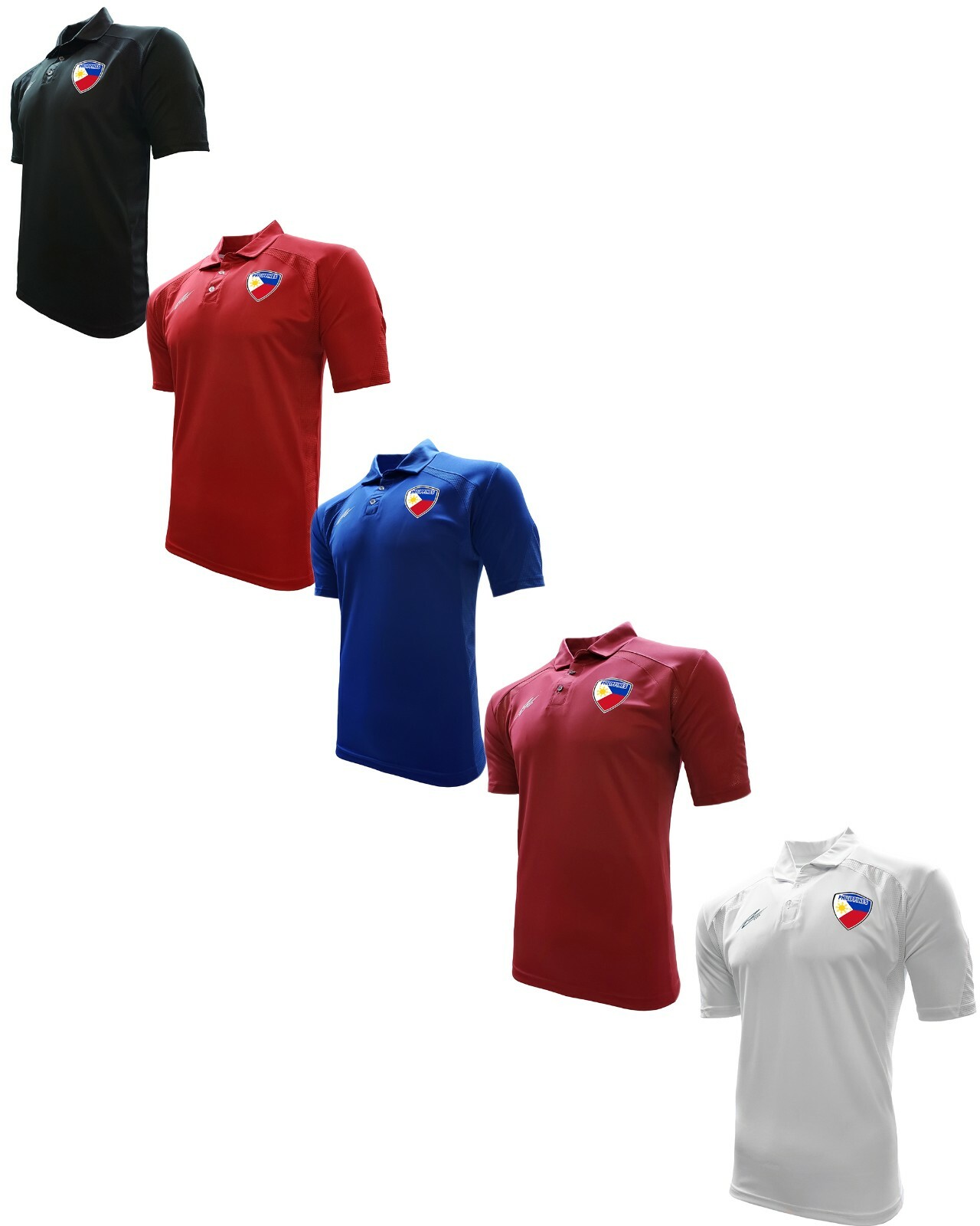 Philippines Polo Shirt For Men Color Black/White/Red/Blue/Burgundy gallery
