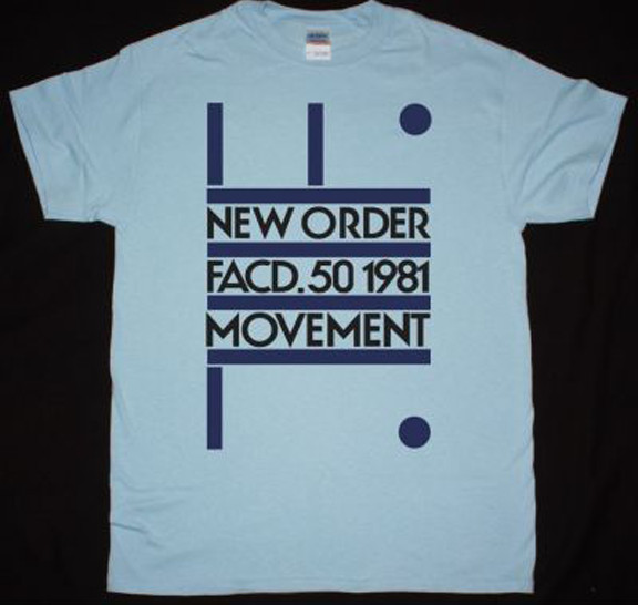NEW ORDER Band MOVEMENT NEW LIGHT BLUE Unisex Shirt 1TR15