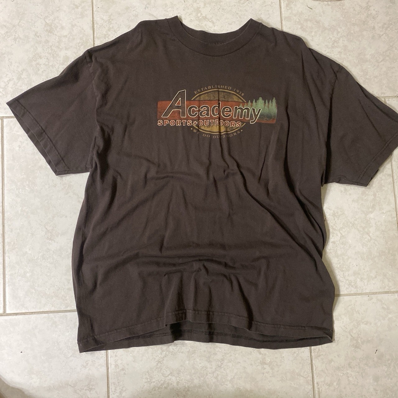 Alstyle Apparel & Activewear Men's Brown Logo Graphic Crew Neck T-Shirt 2XL gallery