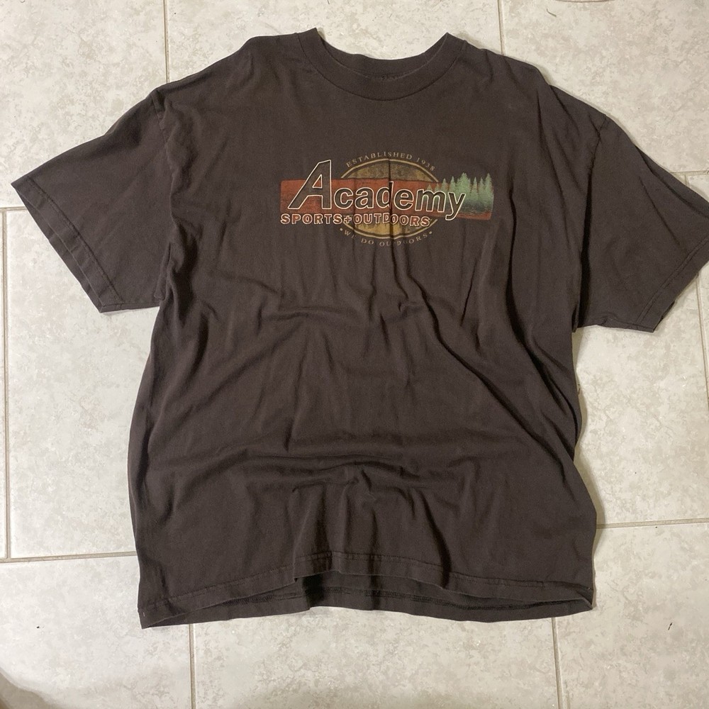 Alstyle Apparel & Activewear Men’s Brown Logo Graphic Crew Neck T-Shirt 2XL