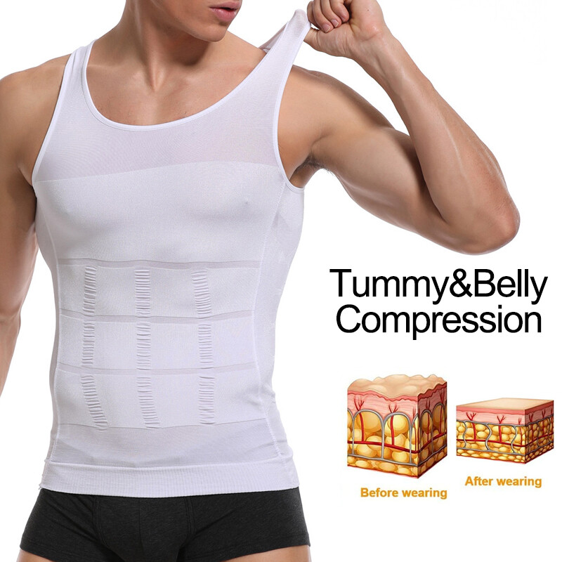 Gynecomastia Compress Tank Top Men Slimming Body Shaper Vest Ultra Durable Shirt gallery