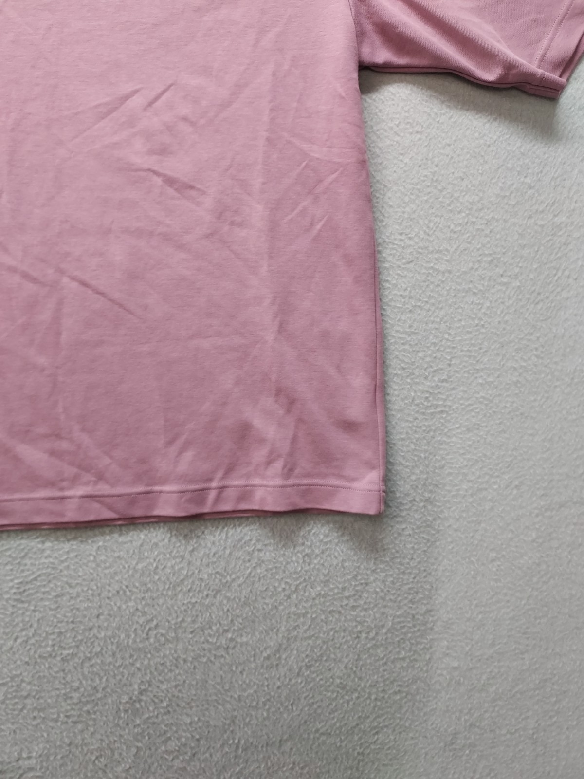 Uniqlo Men T Shirt M Dusty Pink Oversized Short Sleeve Crew Neck Knit Regular gallery
