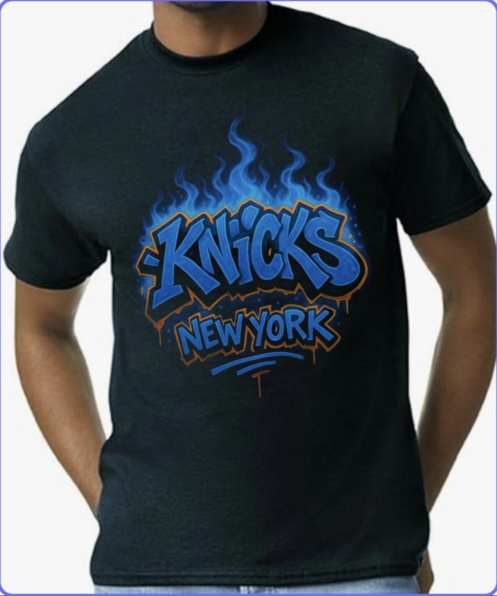 Knicks Graffiti Men's T-Shirt Small To 3X-Large Black gallery