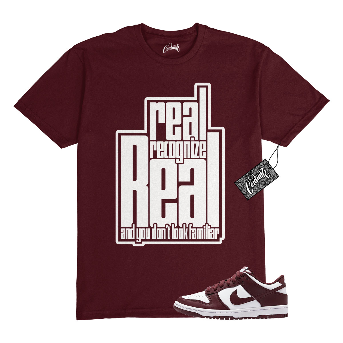 Dunk Team Red White Low Maroon Burgundy T Shirt Match RRR gallery