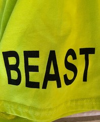 CR-24 Bordo Cromato Beast Embossed Neon Yellow Designer Mens Shirt XL Tiger