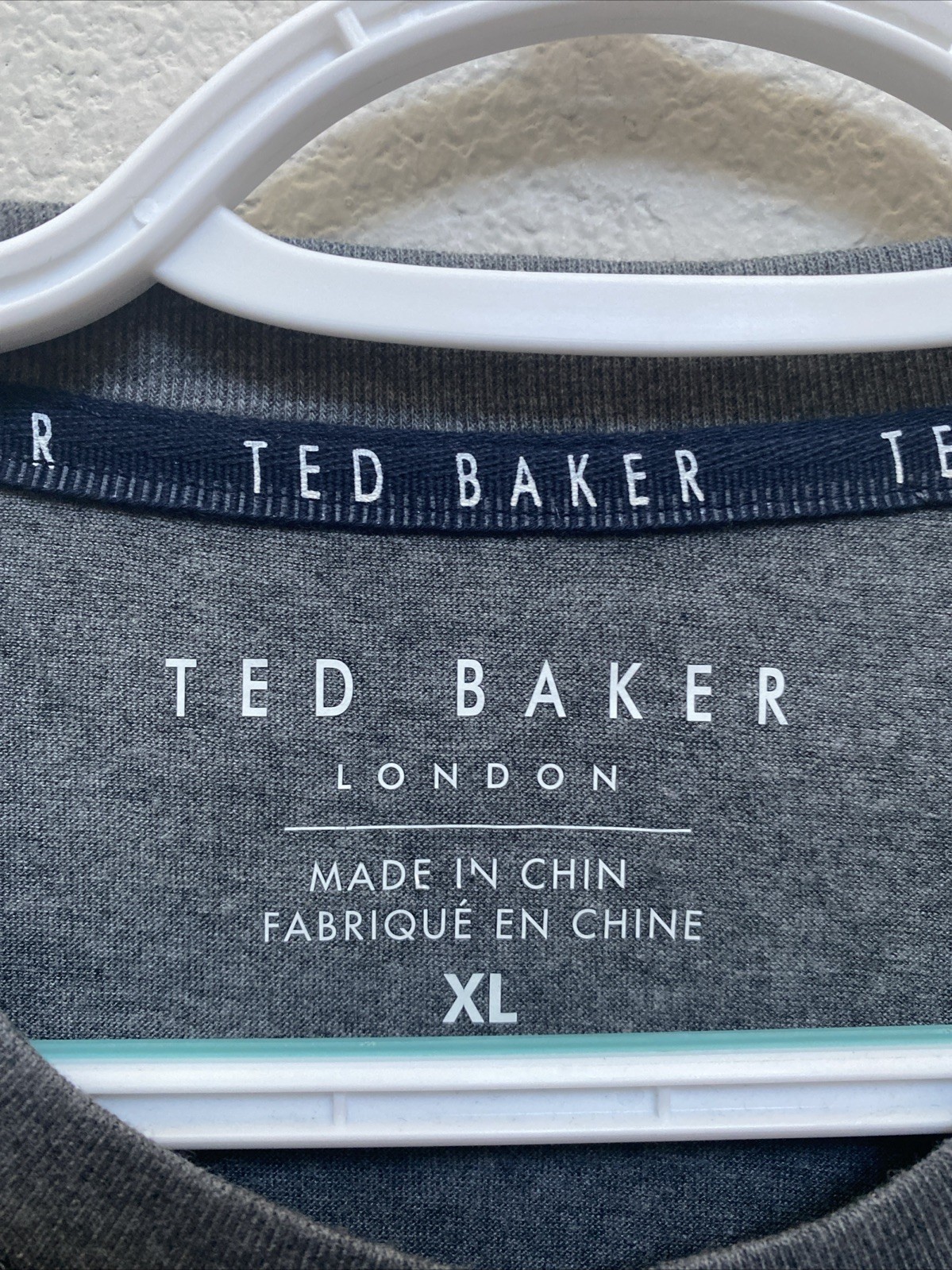 NEW Ted Baker Men's T Shirt XL Short Sleeve Crew Neck NWT $42.00 Grey Castlerock gallery