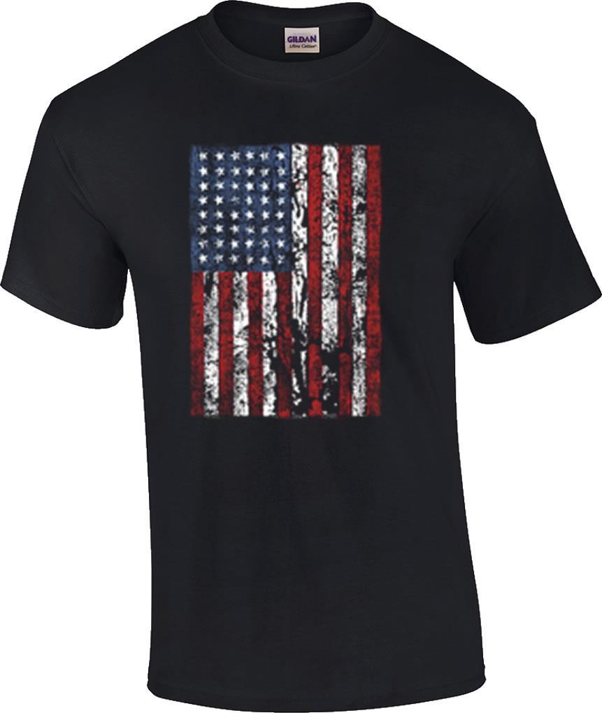 TALL Distressed American Flag Patriotic US Flag T-Shirt gallery