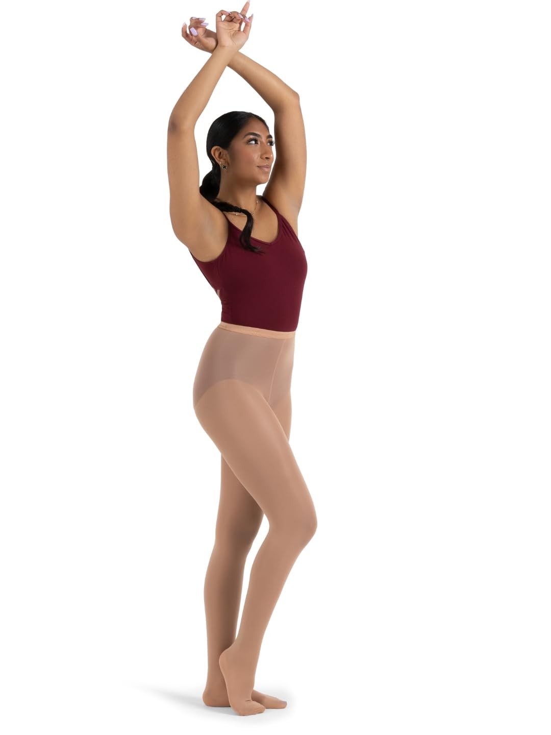 Women’s Hold & Stretch Footed Tight Light Suntan Large