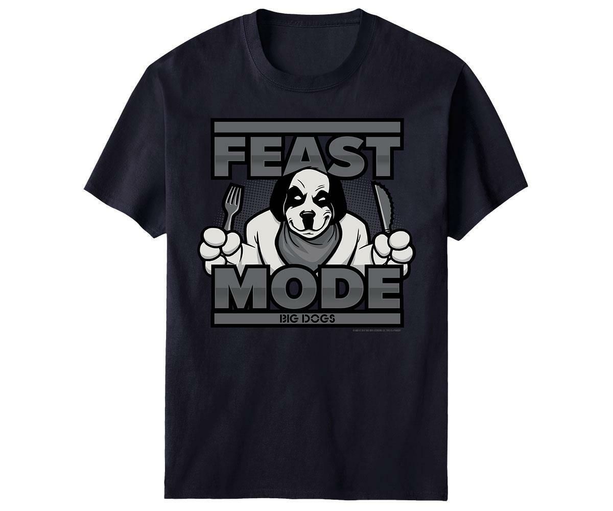 Feast Mode Big Dogs Tee Shirt Large XLarge 4X 5X Navy Blue Thanksgiving New gallery