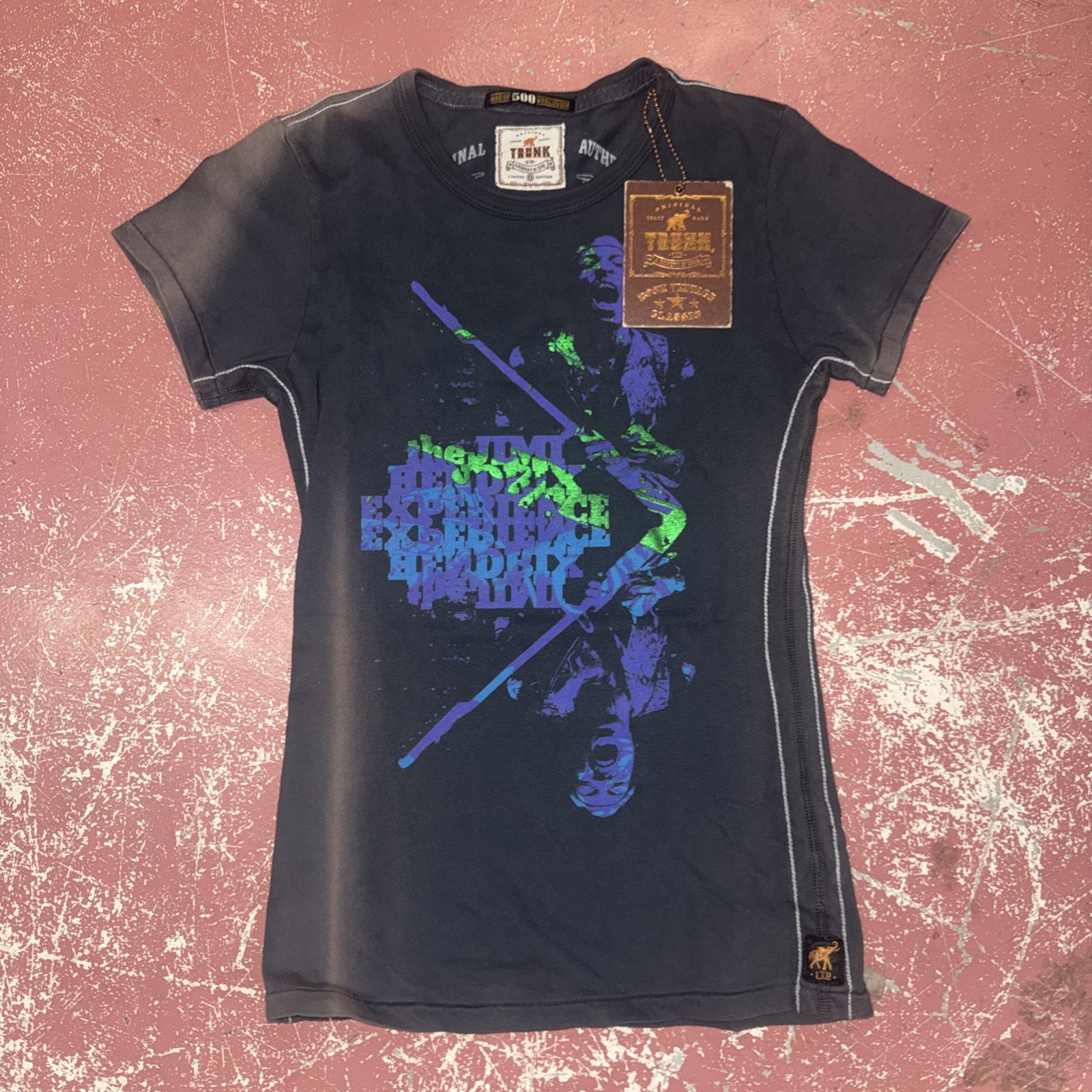 Nwt Vintage Y2K Jimi Hendrix Trunk Ltd Rock Graphic T Shirt 0 Rare 2000s Women’s gallery