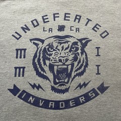 Undefeated Invaders T-Shirt Gray Size Large Double-Sided Streetwear