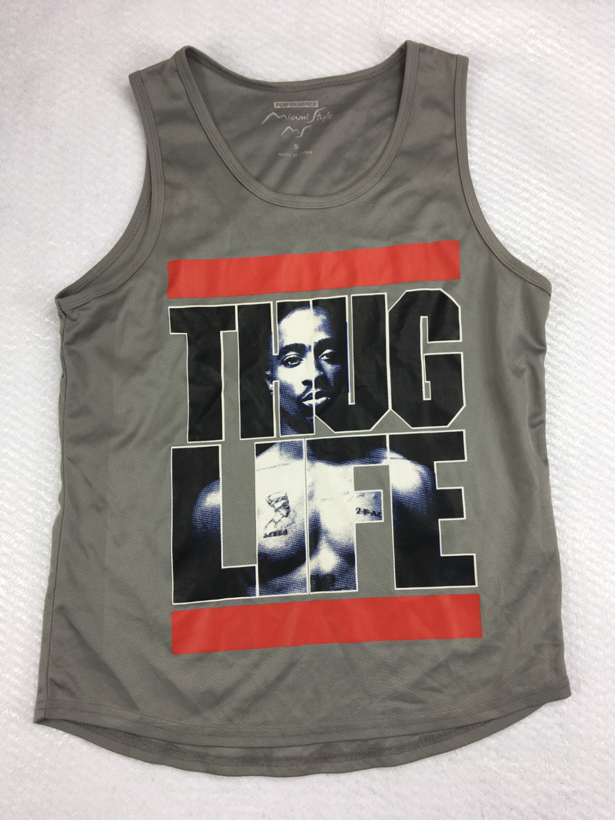 Miami Style Performance Womens Thug Life Tupac Tank Top Size Small gallery