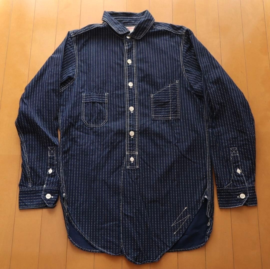 The Real McCoy's Double Diamond Indigo Star Wabash Work Shirt S Indigo Men’s gallery