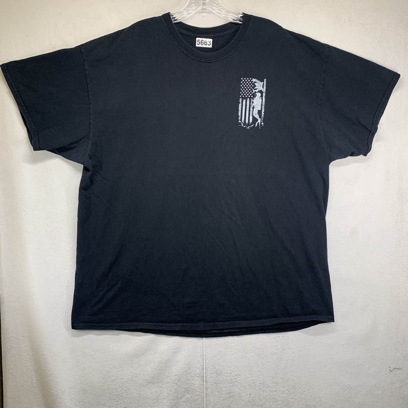 Men’s Scuba Diver T Shirt Black XL Shark American Flag Graphic gallery