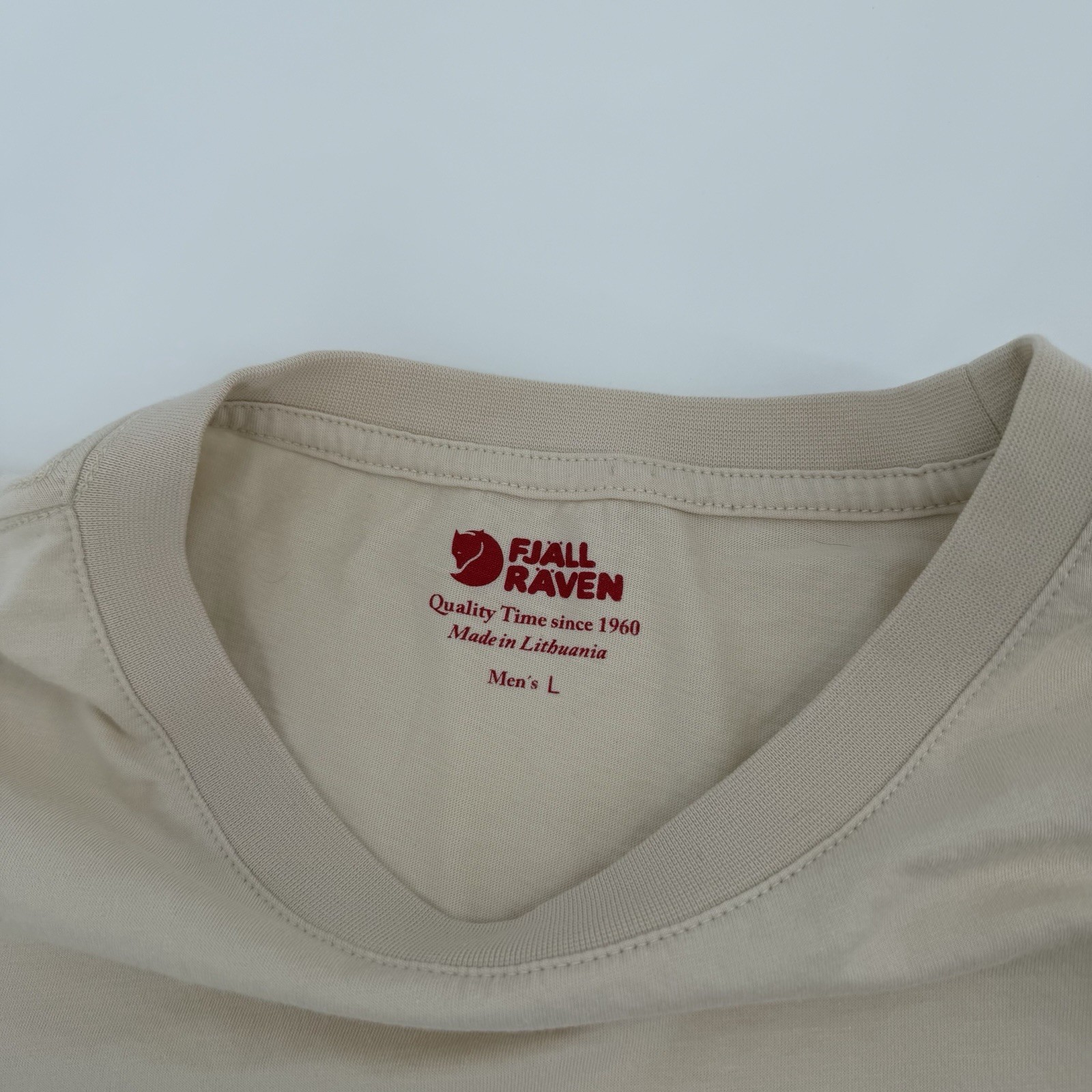 Fjallraven Shirt Mens Large Chalk White 1960 Logo Long Sleeve Cotton Basic gallery