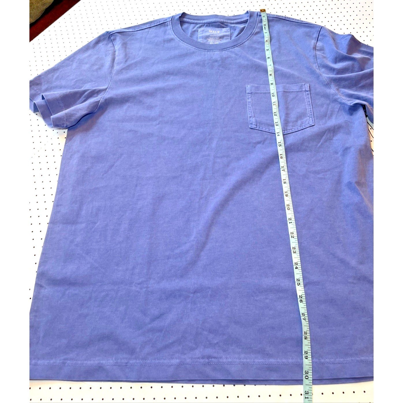 WILT Vintage Wash Pocket Tee XL NWT Periwinkle Blue Garment Dyed T Shirt gallery