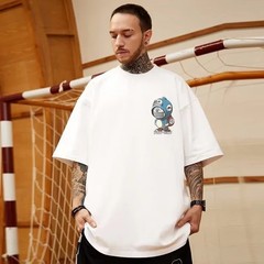 Doraemon Anime Oversized T Shirt Men Streetwear Graphic Tee Free Ship