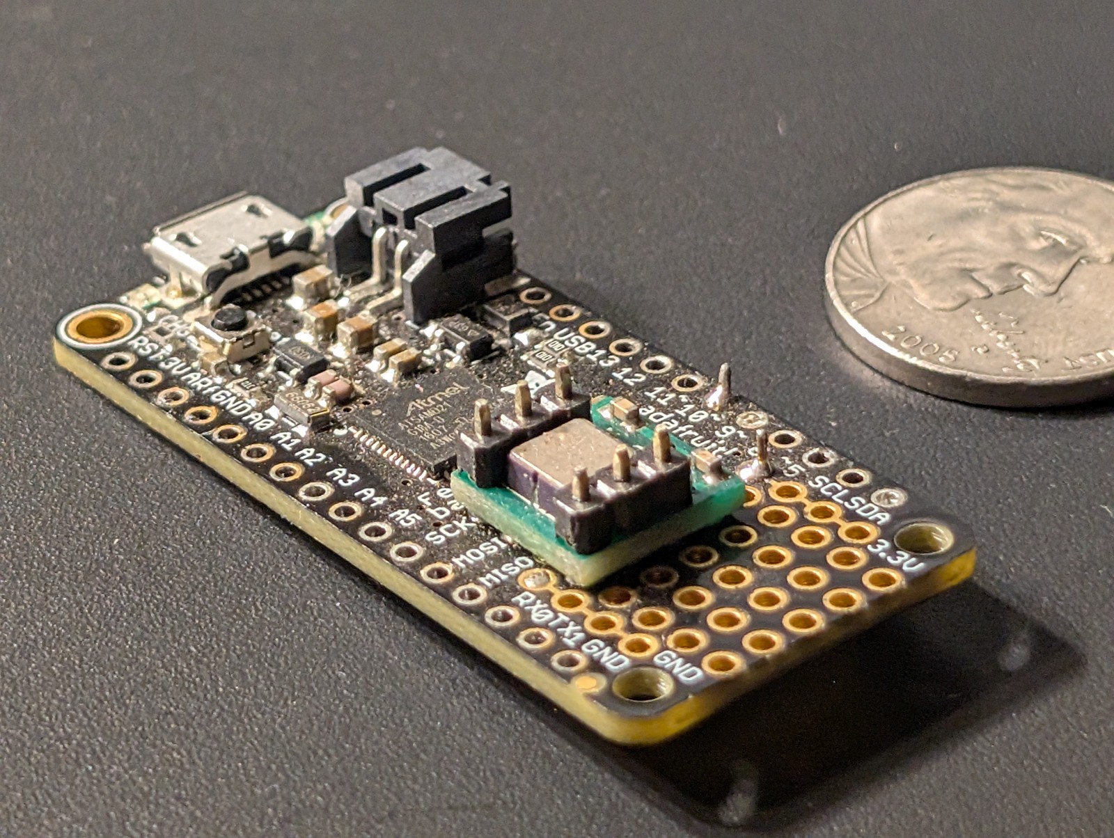 Adafruit Feather M0 Microcontroller With MEMSIC 2125 Accelerometer