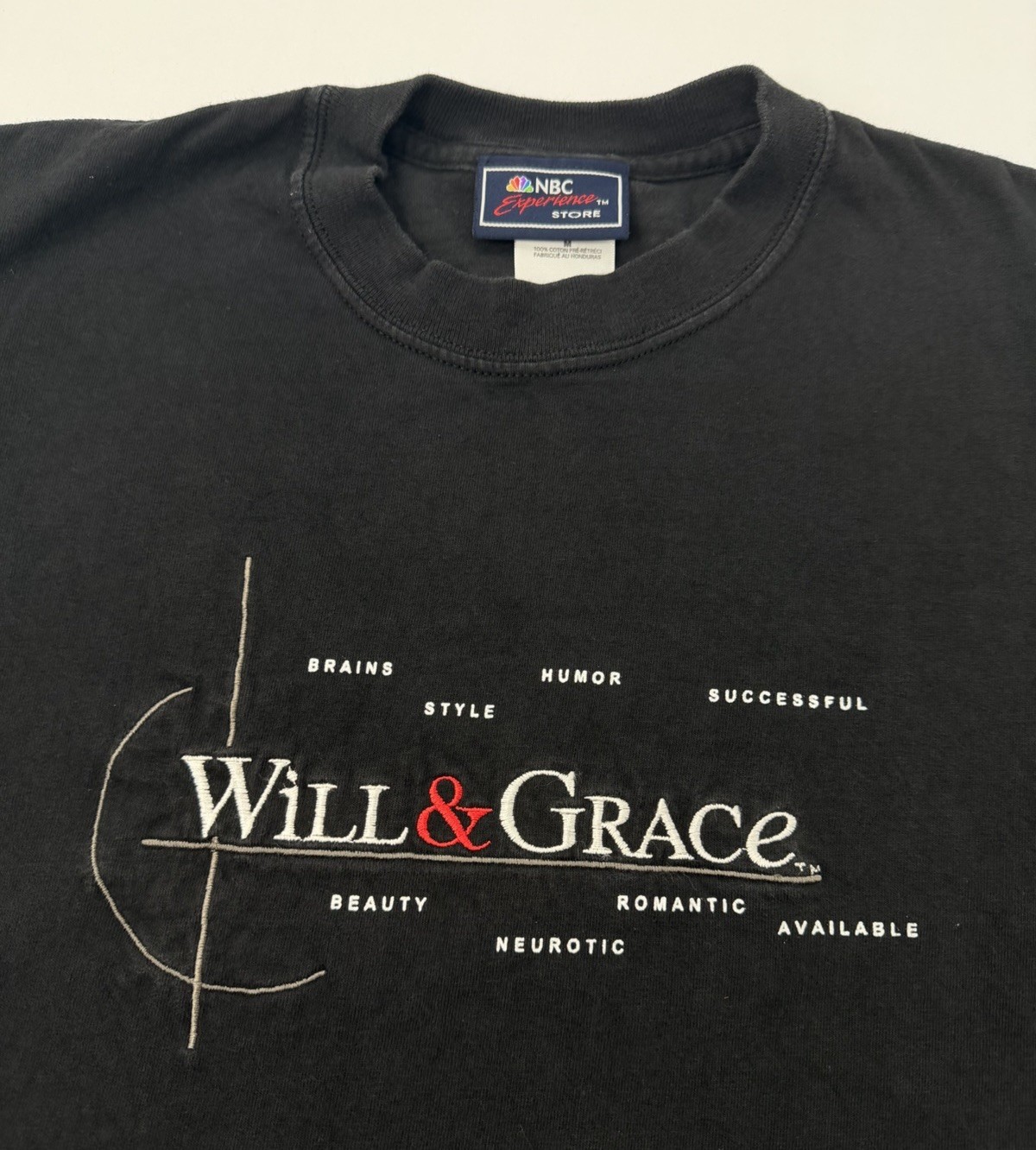 Vintage 90s 00s Will & Grace TV Promo T-Shirt Size Medium NBC Experience Store gallery