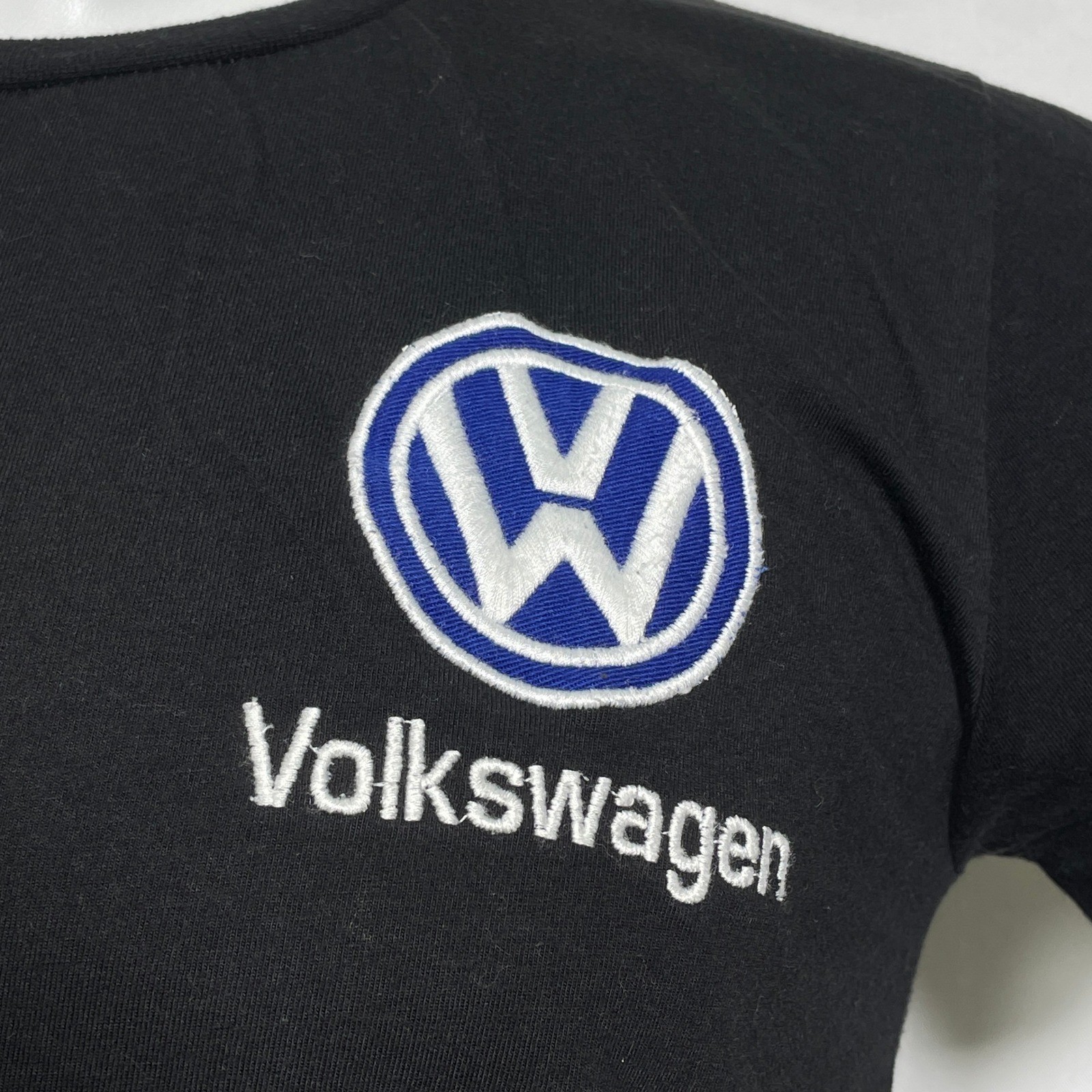 Volkswagen Automobiles VW Embroidered Black T-Shirt Men's LARGE gallery