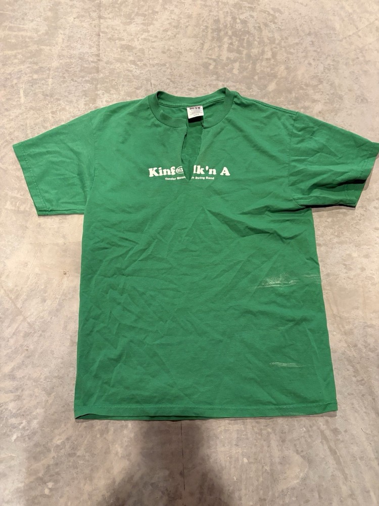 Kinfolk’n A Yonder Mountain String Band T-Shirt Green Size M Cut