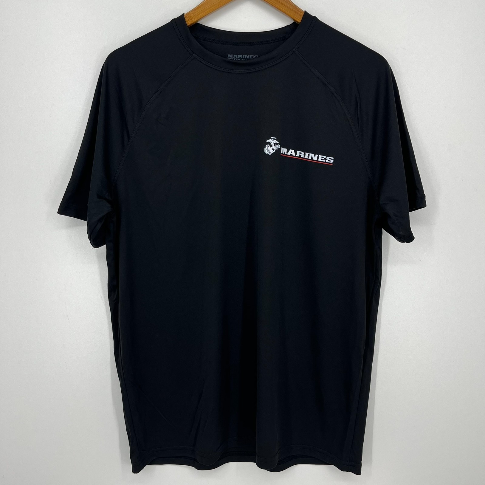 USMC Marines Short Sleeve T-Shirt Men's Size M Black Moisture Wicking USA NWOT gallery