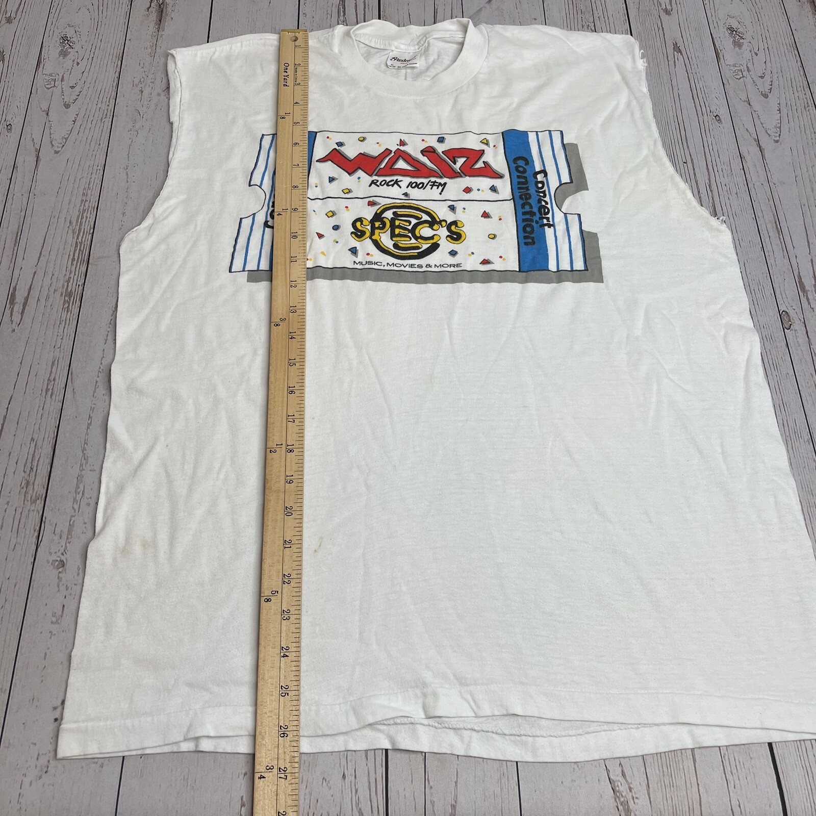 Vintage Stedman WDIZ Rock 100 FM Radio T Shirt Single Stitch Mens Medium Tee gallery