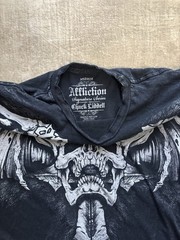 Affliction Signature Series Chuck Liddell Men’s M Black Double-Sided Skull Tee