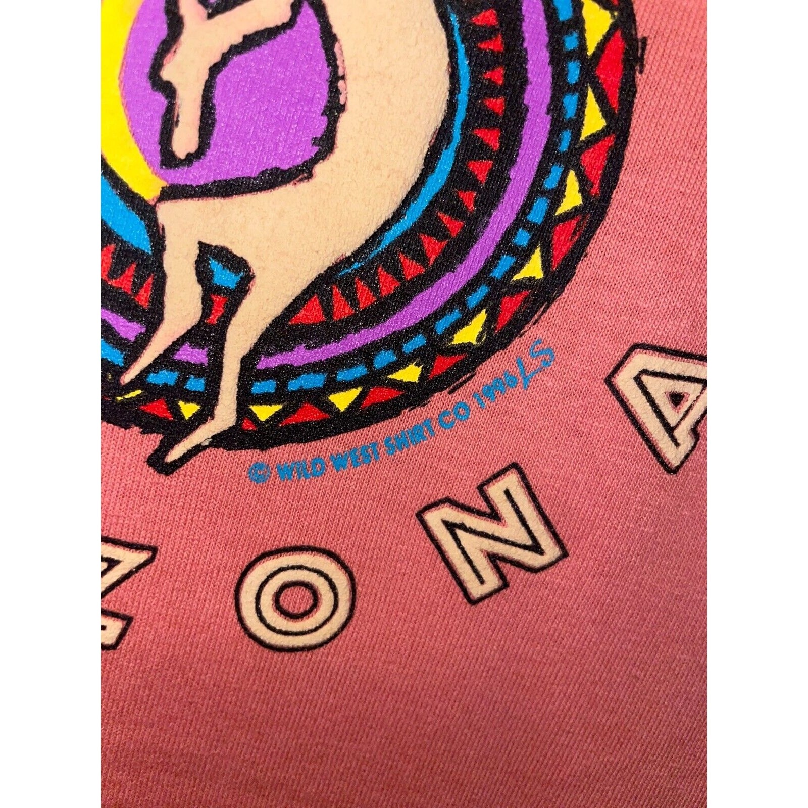 Vintage Sedona Arizona Shirt Graphic Peach Pink AZ Tee 90s VTG 1996 Large gallery