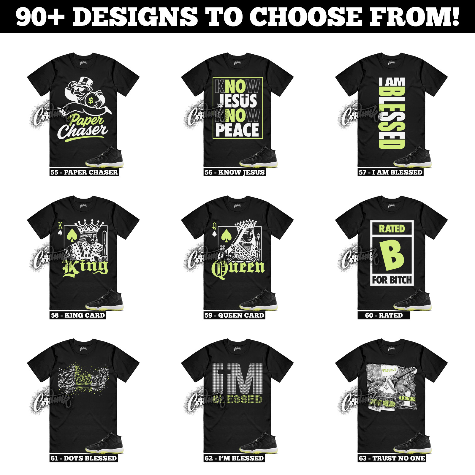 11 Inner Beast GS Barely Volt Dark Raisin White Black Luminous Green 5 T Shirt gallery