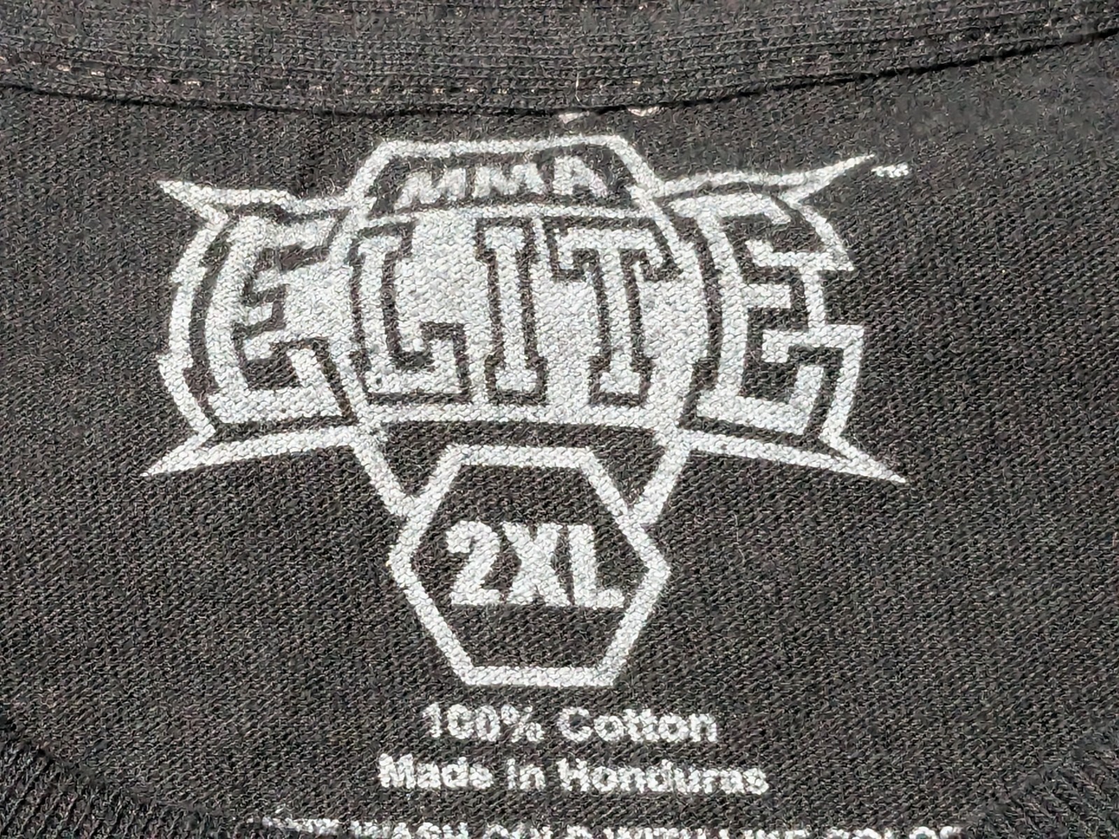VTG Y2K MMA ELITE USA EAGLE SHIELD Men 2XL Black Cotton Graphic Print T-Shirt gallery
