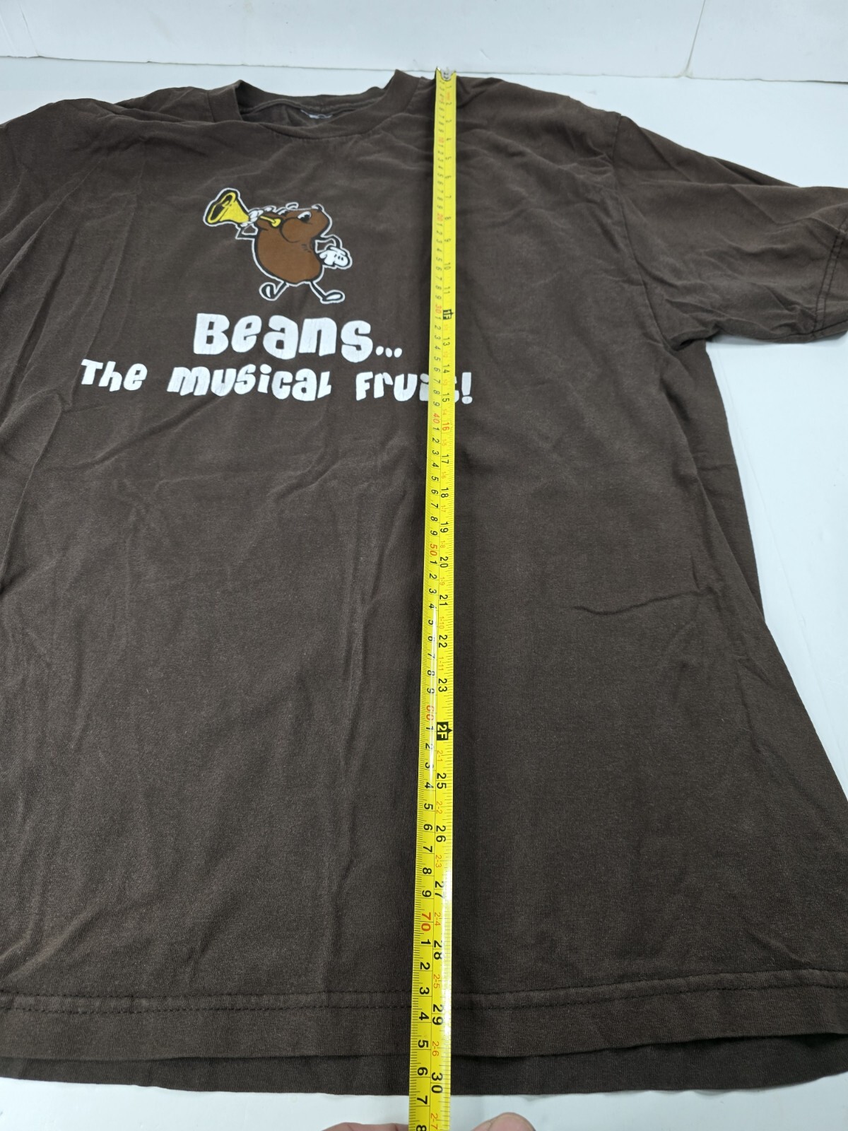 Vintage L Large 1990s Beans The Magical Fruit Graphic T-Shirt Brown Short Sleeve gallery