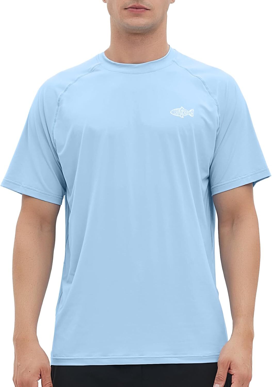Men's Rash Guard Short Sleeve UPF 50 Quick Dry Sun Protection Fishing T Shirt gallery